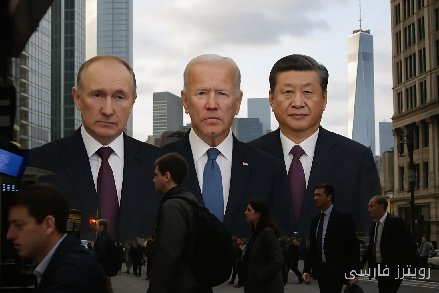 Dreigliedrige Verhandlungen: Die Führer von Russland, den USA und China am Horizont