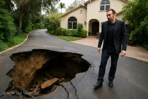 فرورفتگی مرموز در driveway نیکلاس کیج: یک فاجعه در مالibu
